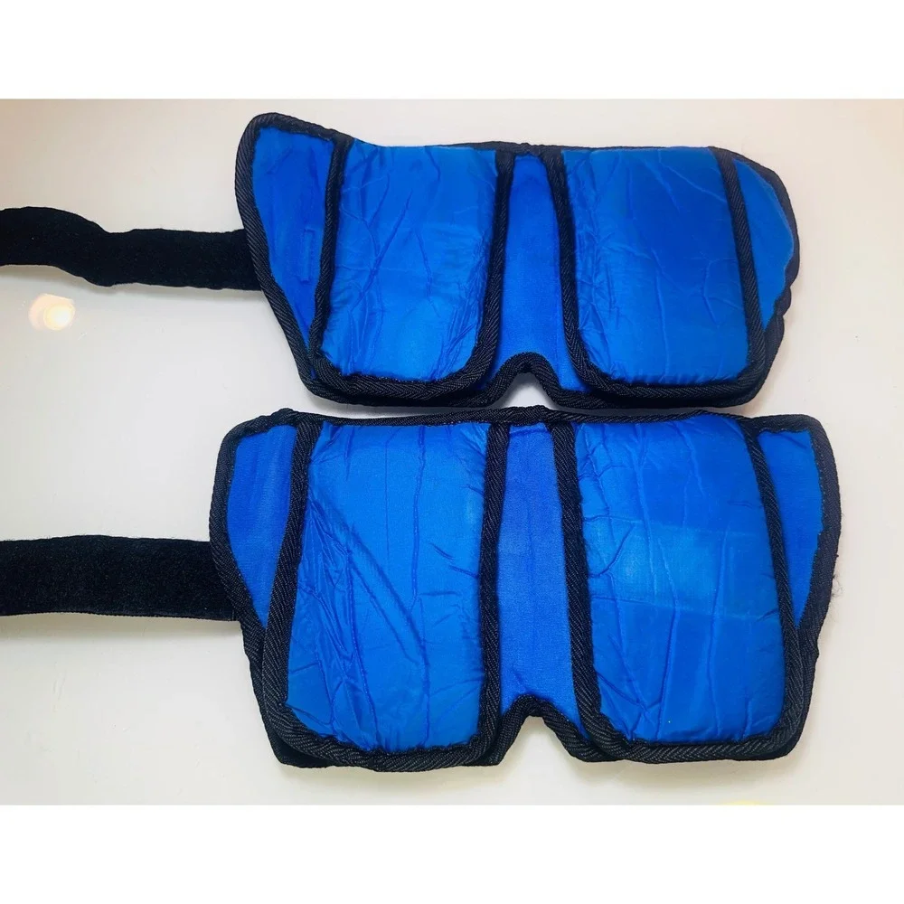 All Pro Weight Adjustable Ankle Weights 10 lb Pair Blue Model 400 Contour-Foam